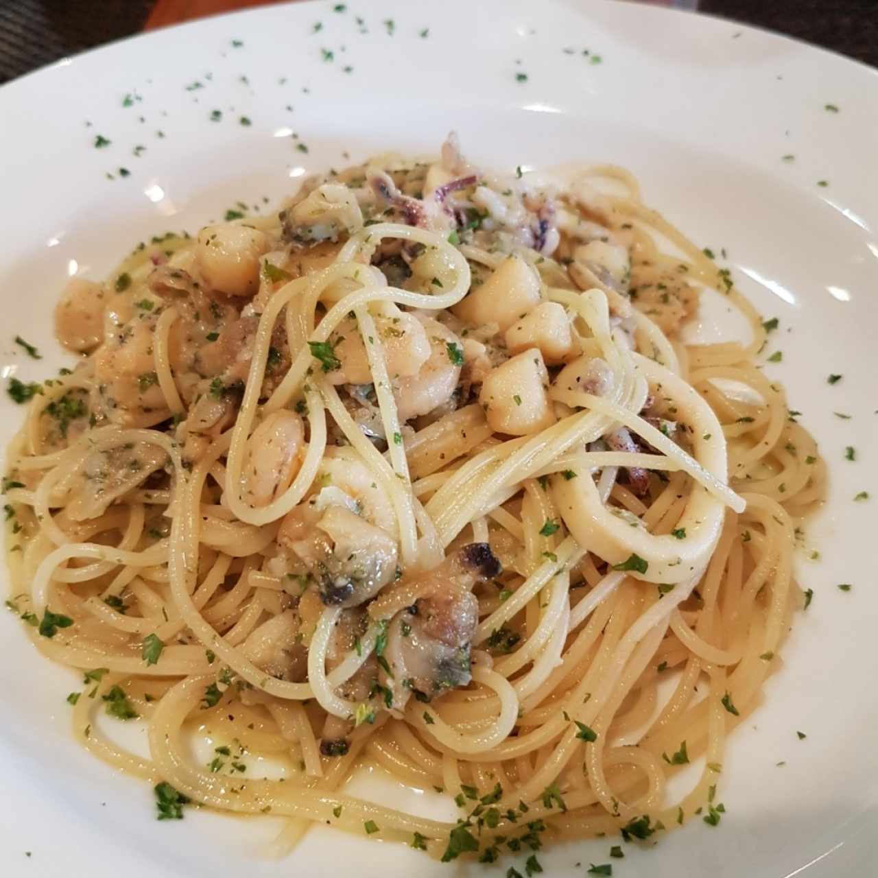 pastas con mariscos