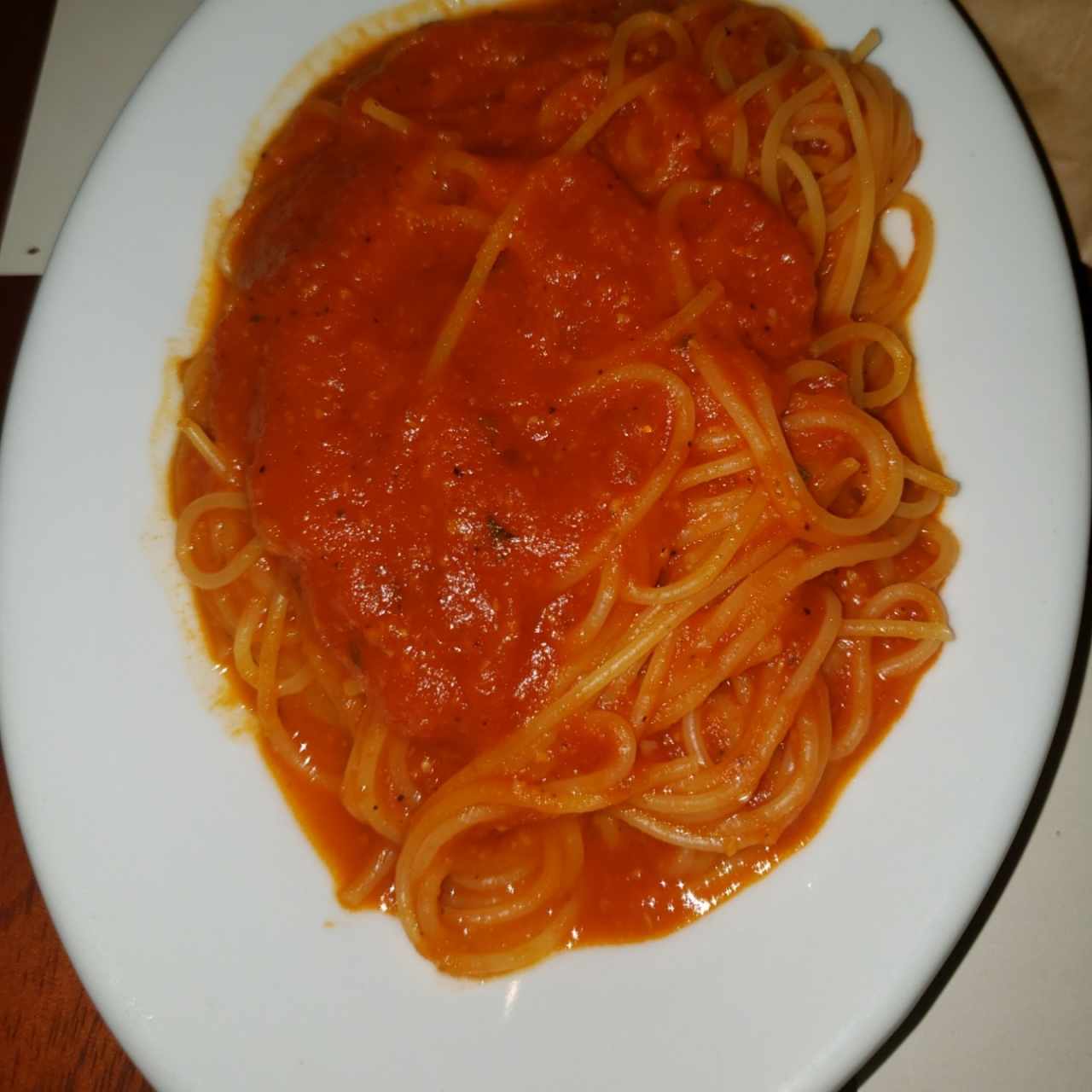 soaguetti en salsa roja