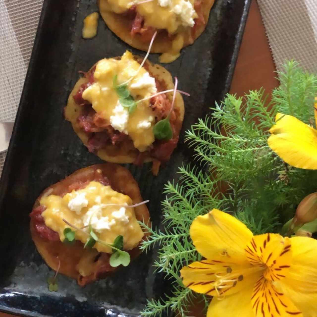 Arepa de Maiz con Tasajo.