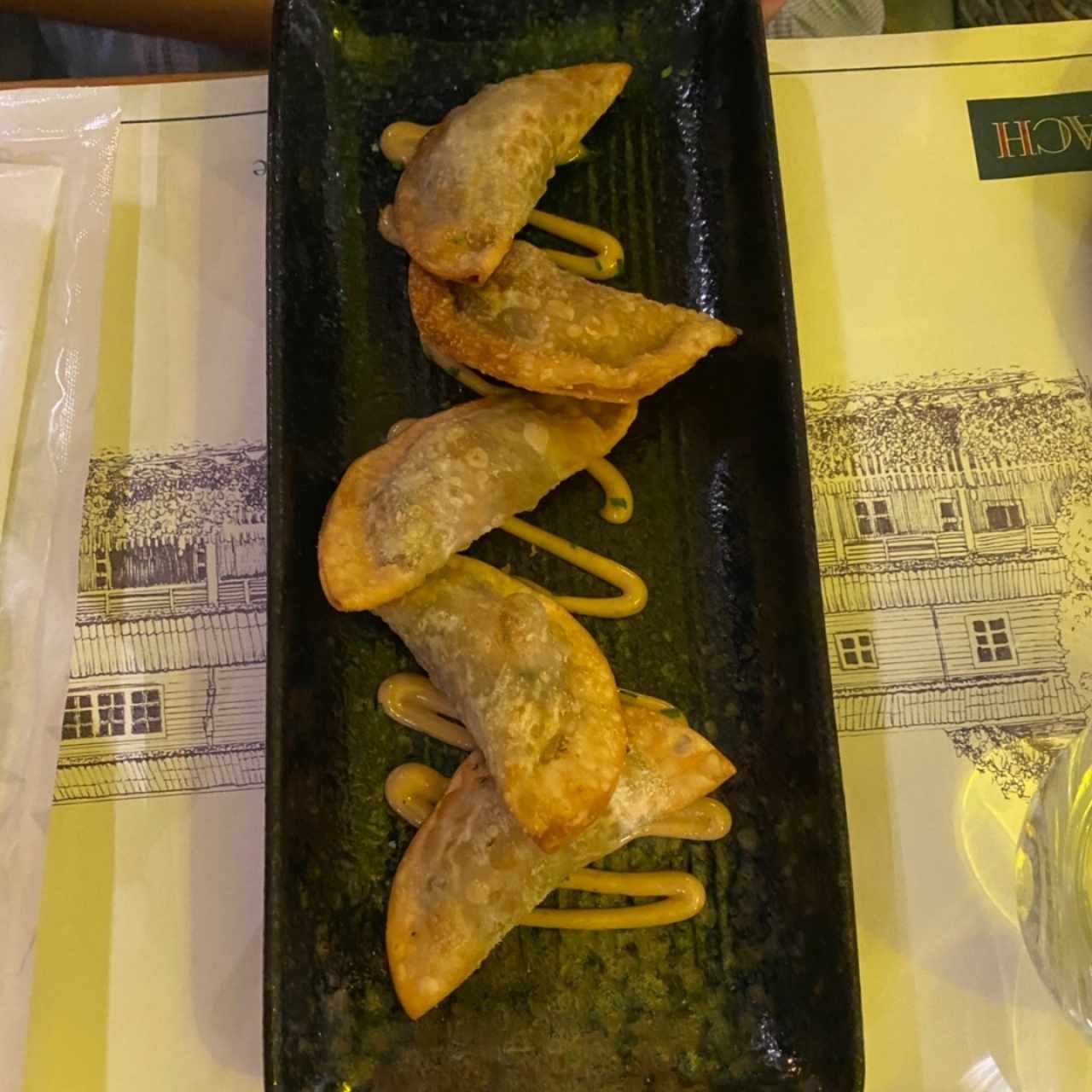 Gyozas de tasajo 