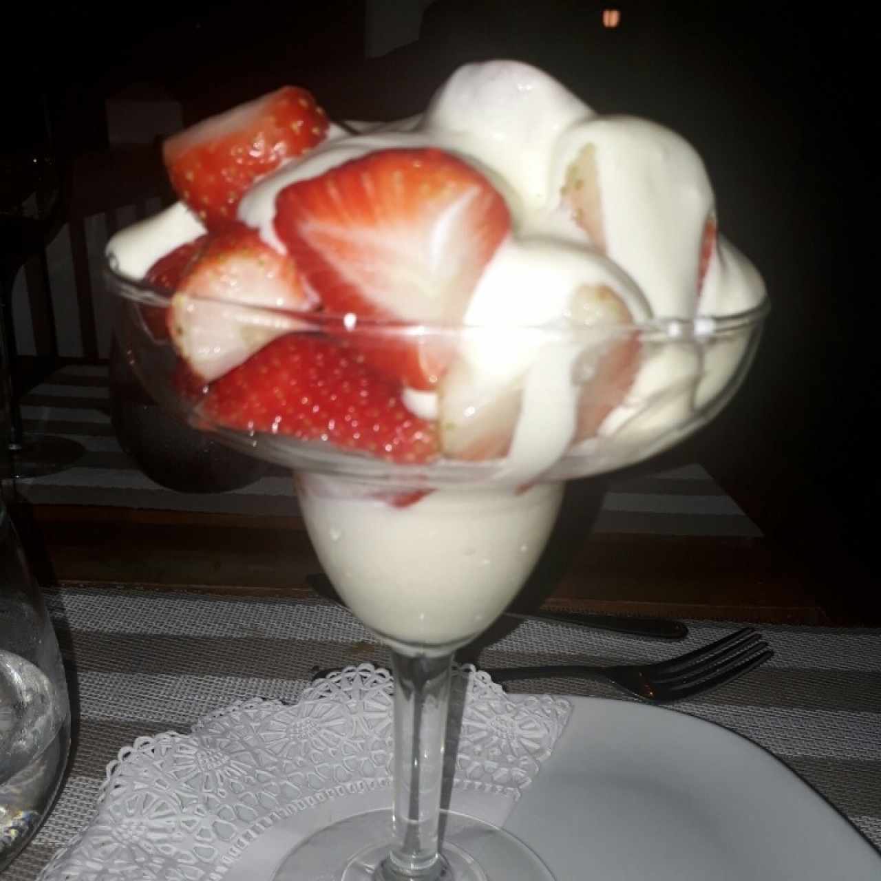 Fresas con crema