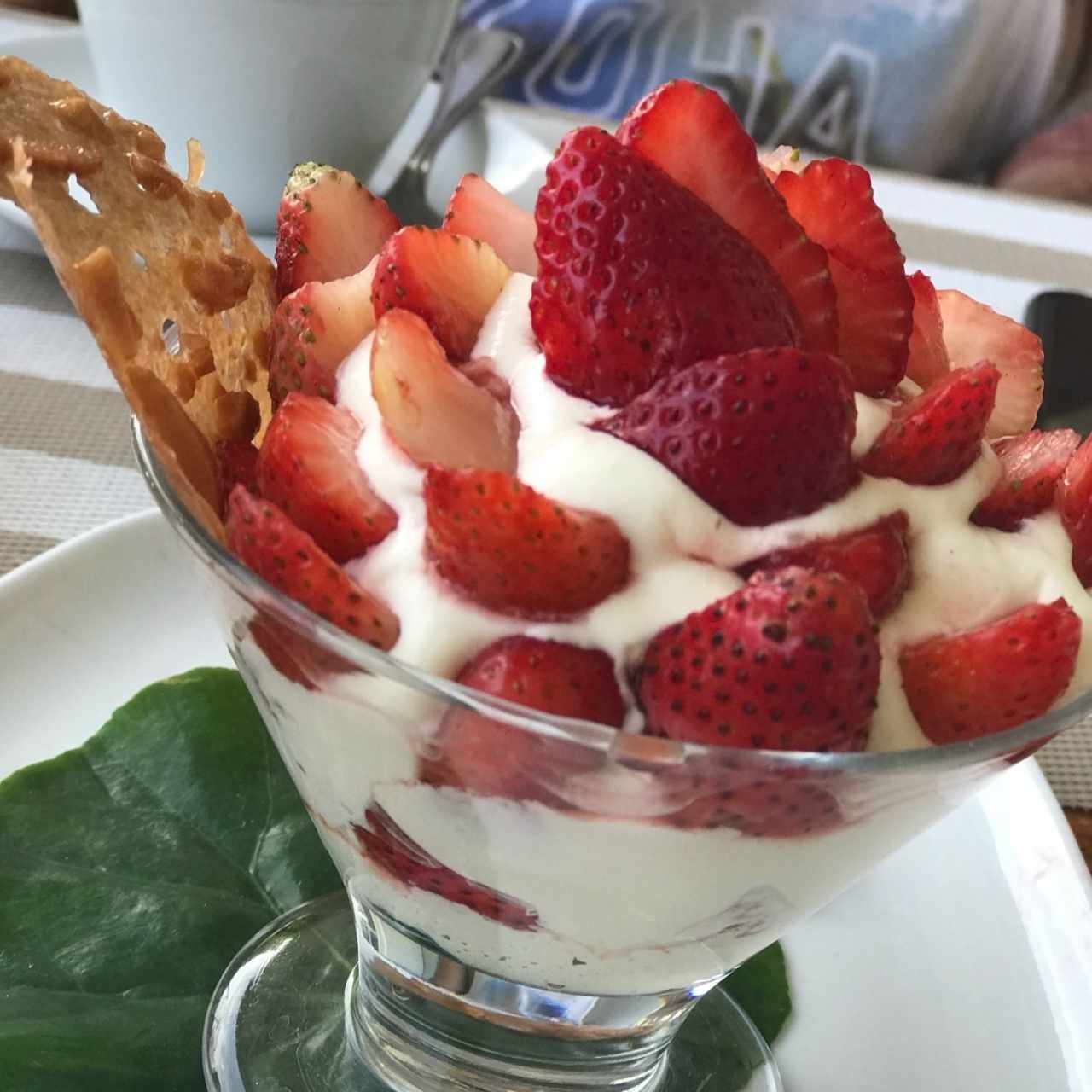 fresas con crema