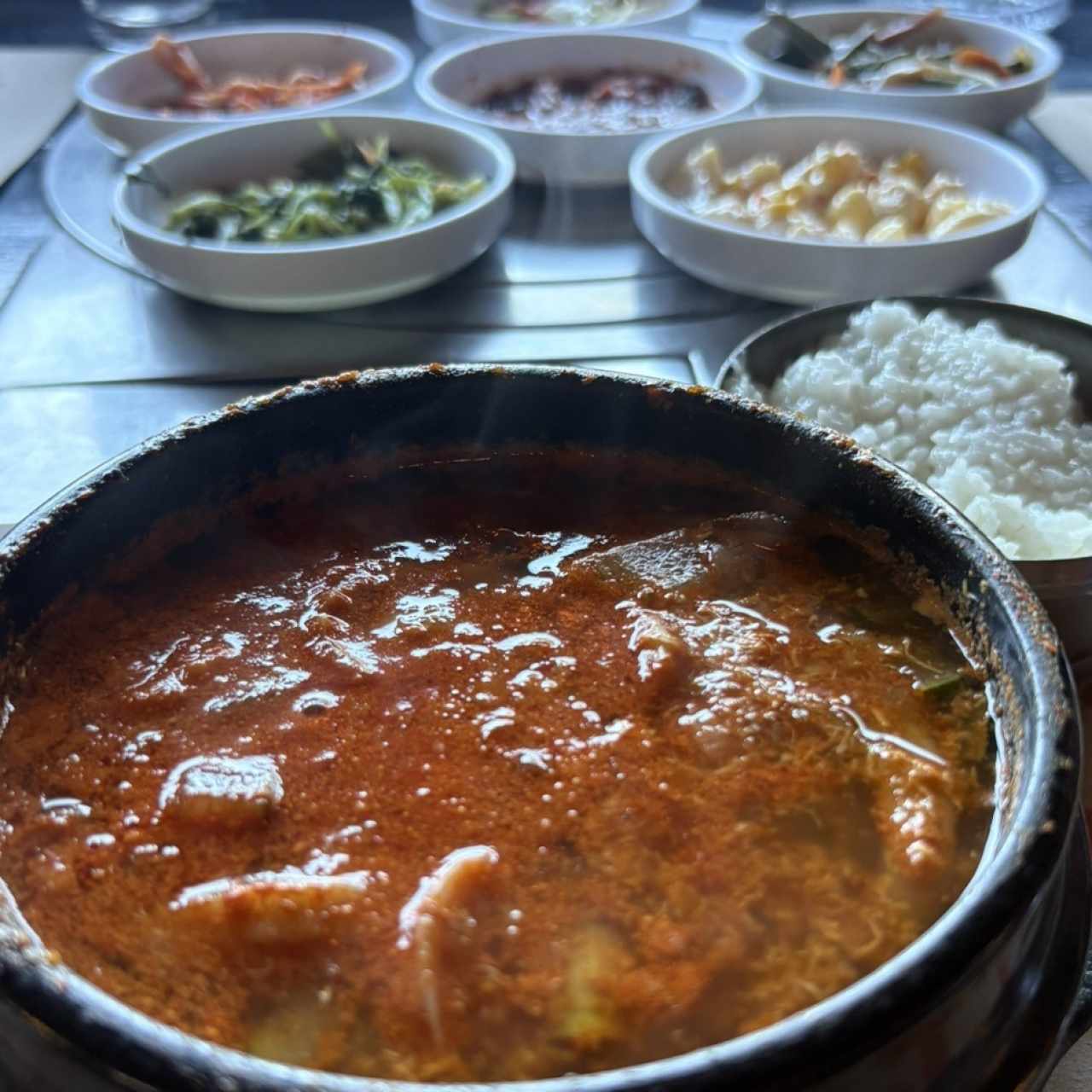Sun Dubu sopa mariscos y tofu picante 