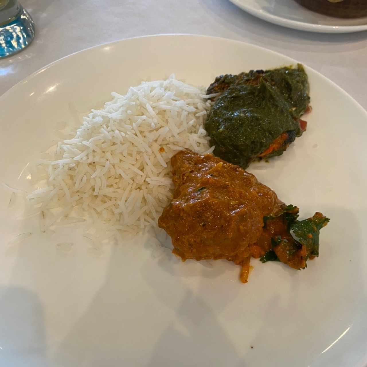 Pollo Tikka Masala y Carne con Arroz basmati