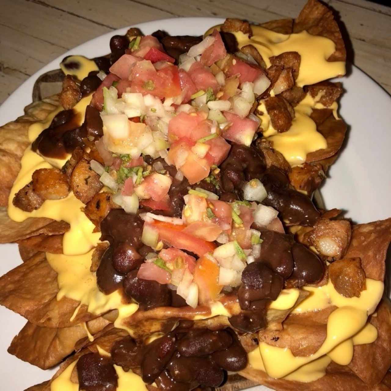 nachos de chorizo