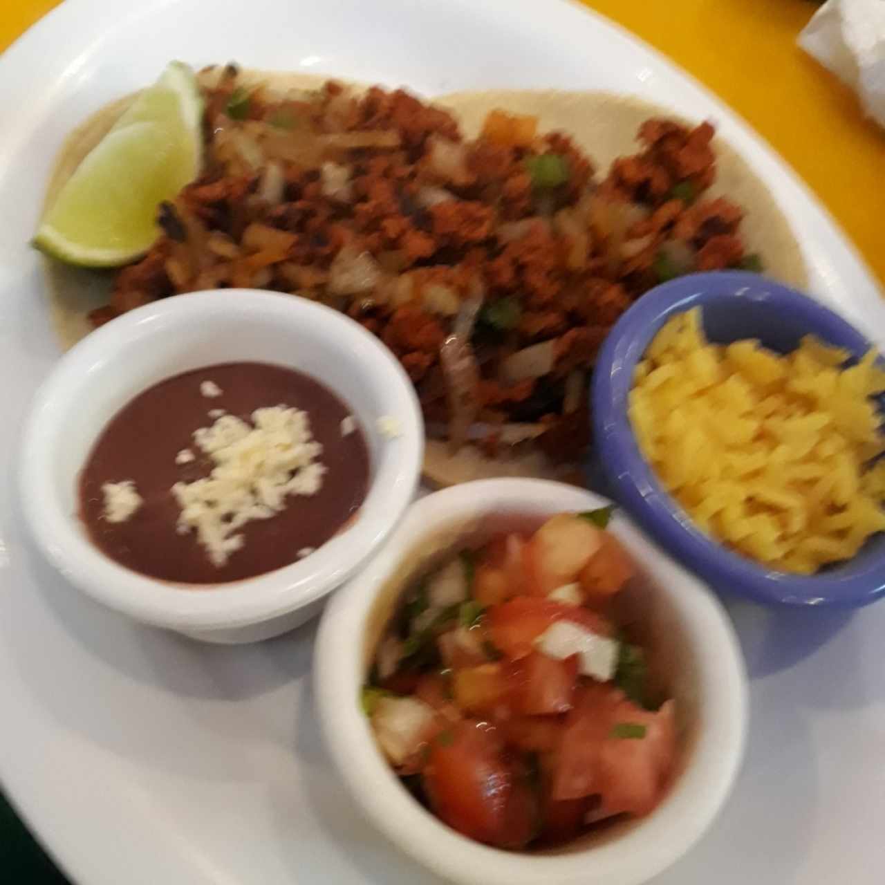 Tacos de chorizo