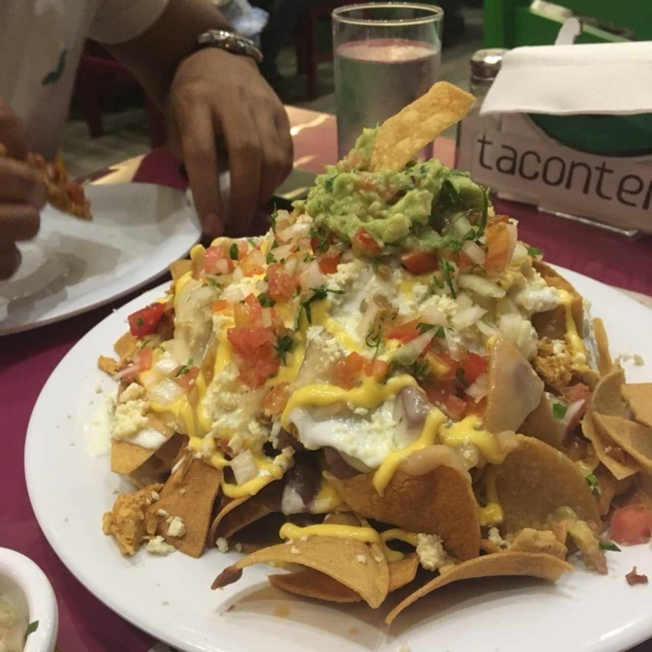 nachos de pollo