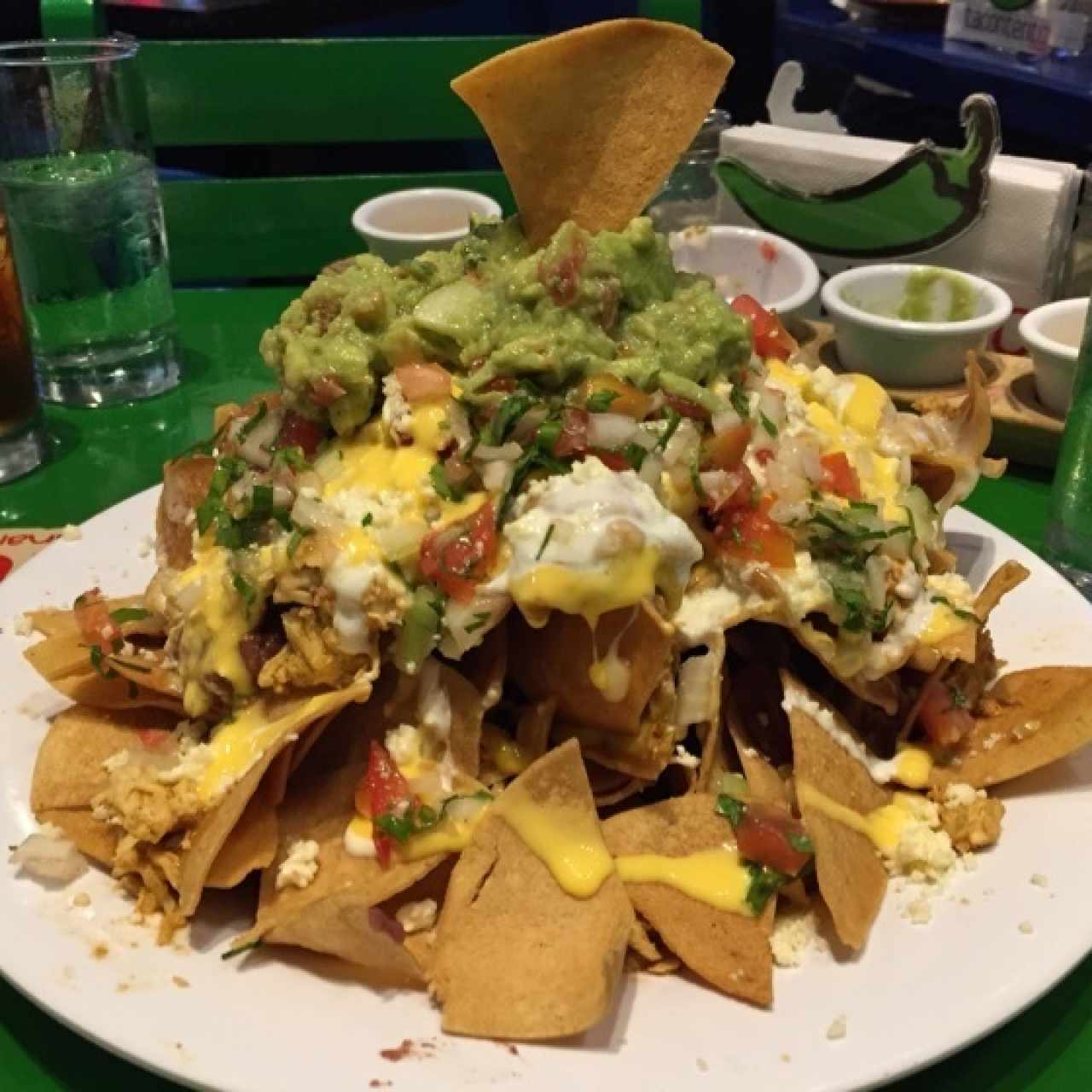 Super Nachos de pollo