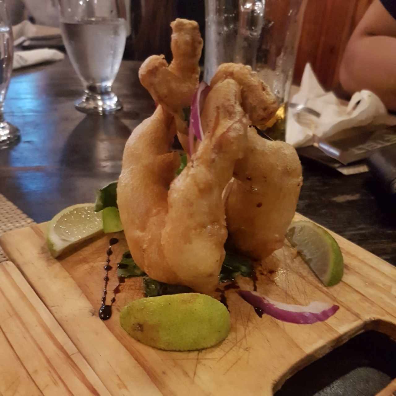 Breaded frog legs