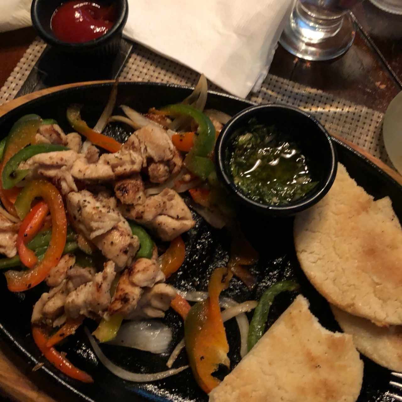 fajitas de pollo