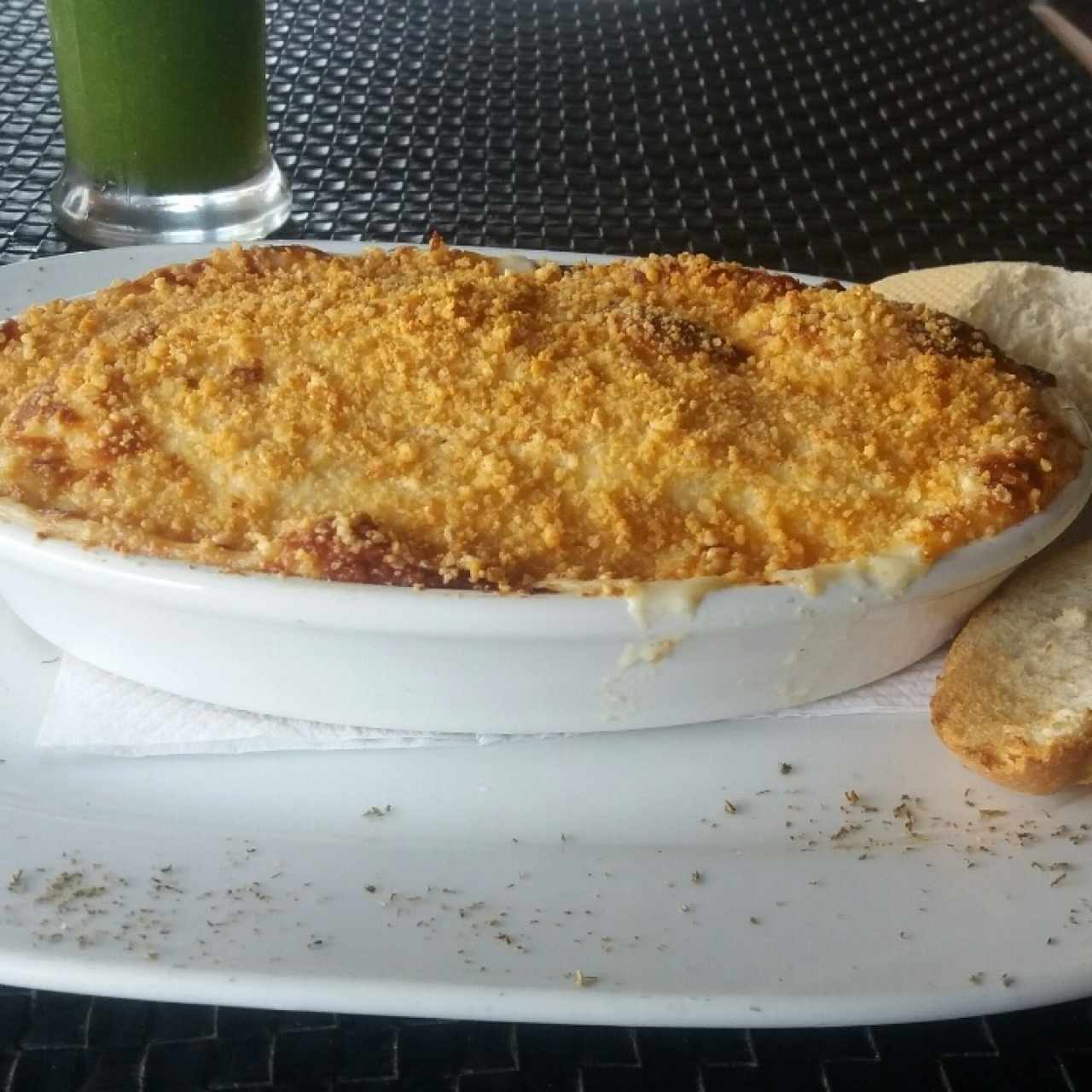 lasaña de pollo gratinada