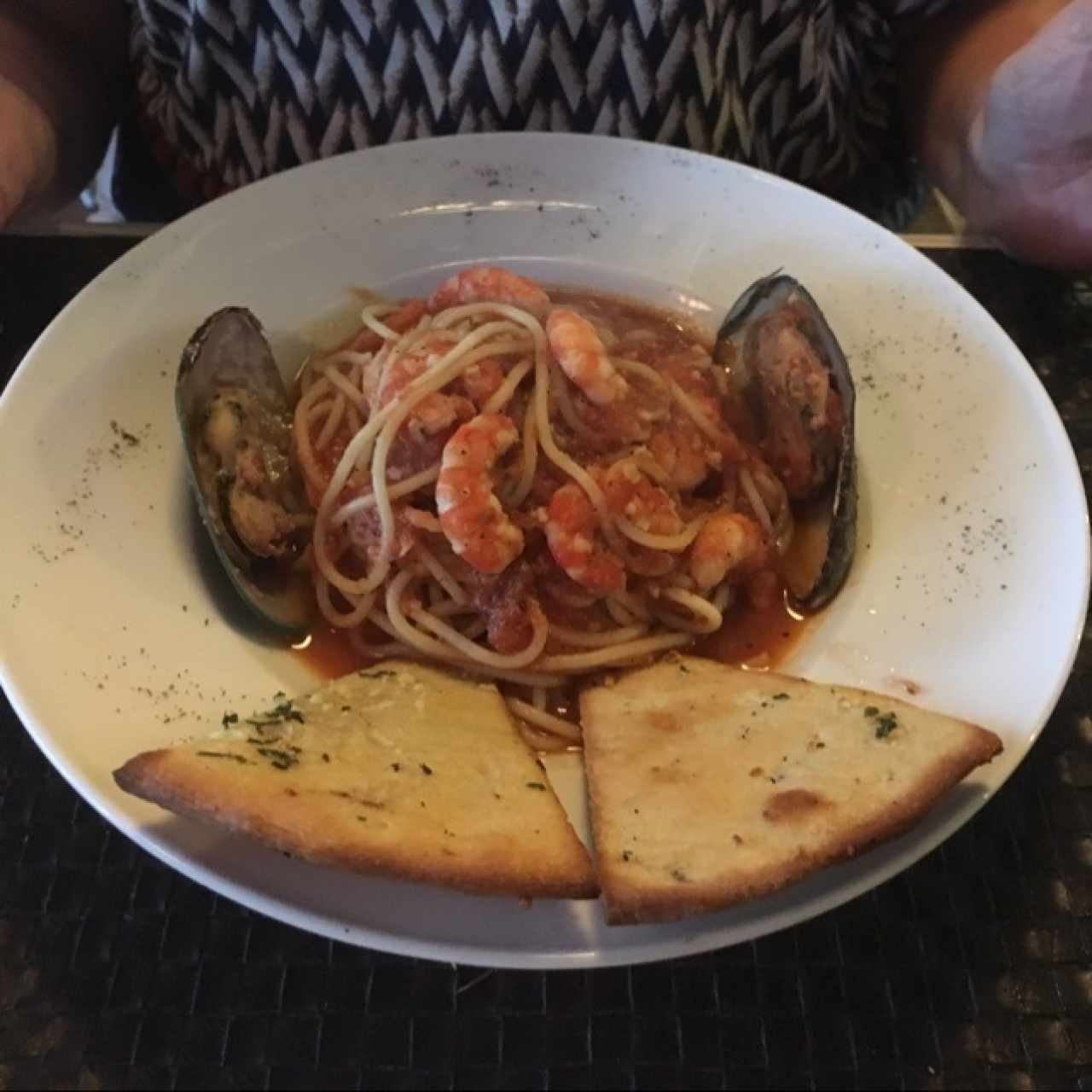 spaguetti fruti di mare 