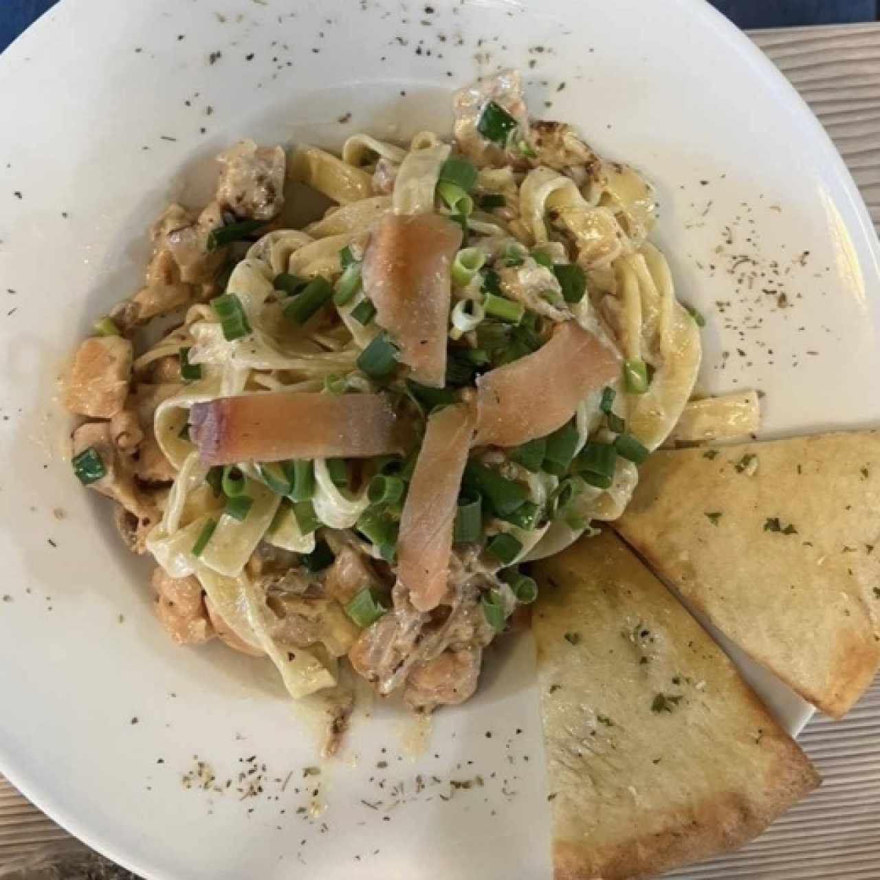 Pasta con salmón