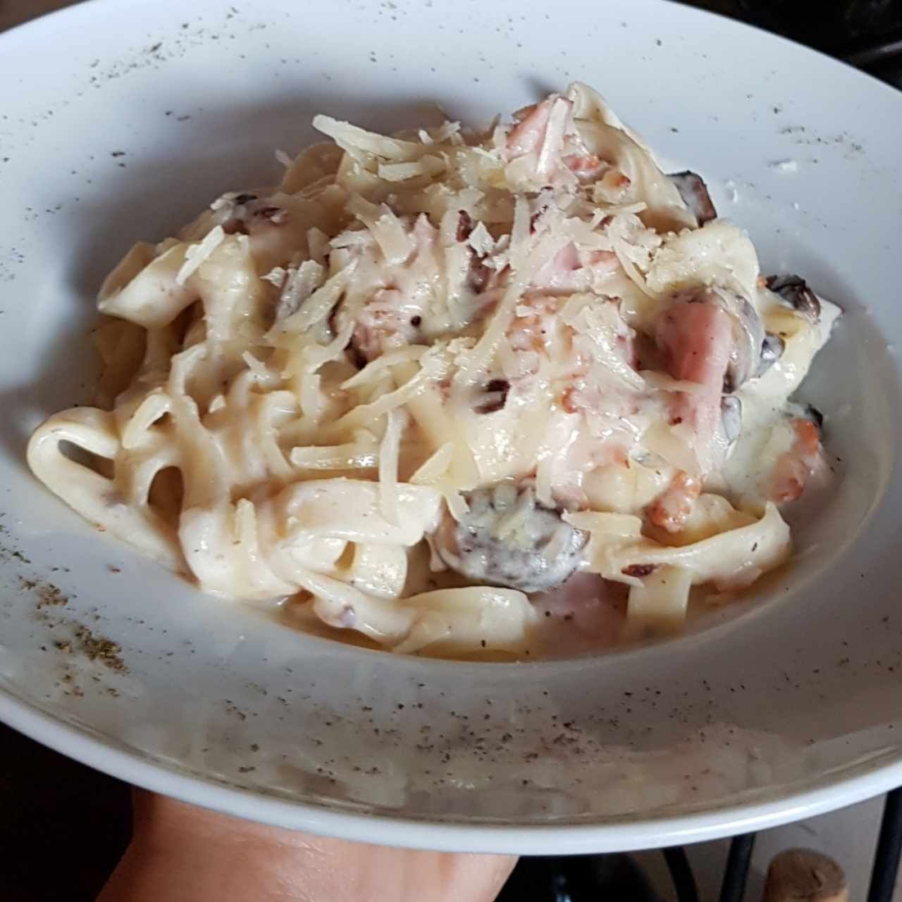 Pastas - Alfredo con hongos 