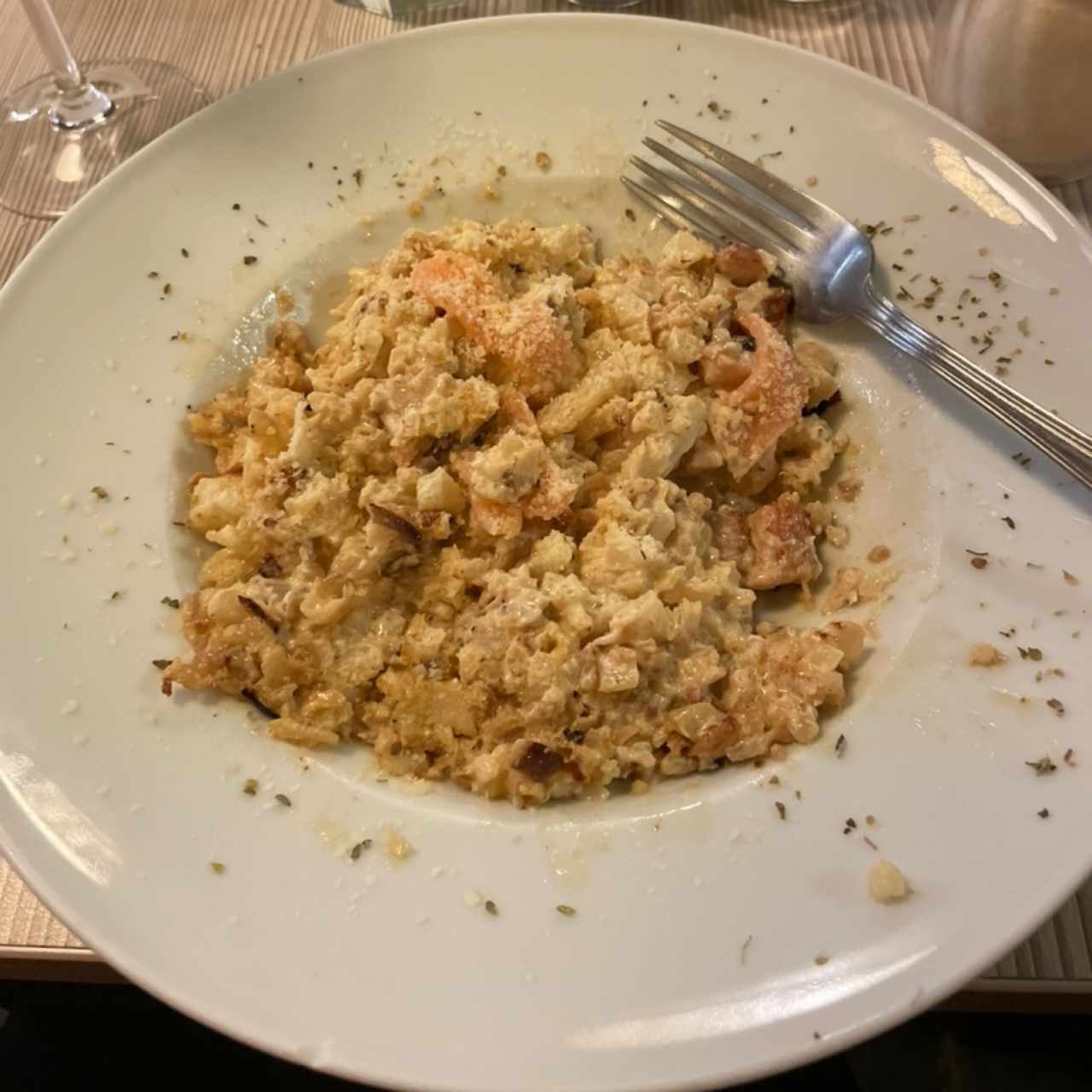 Risotto de coliflor con salmón 