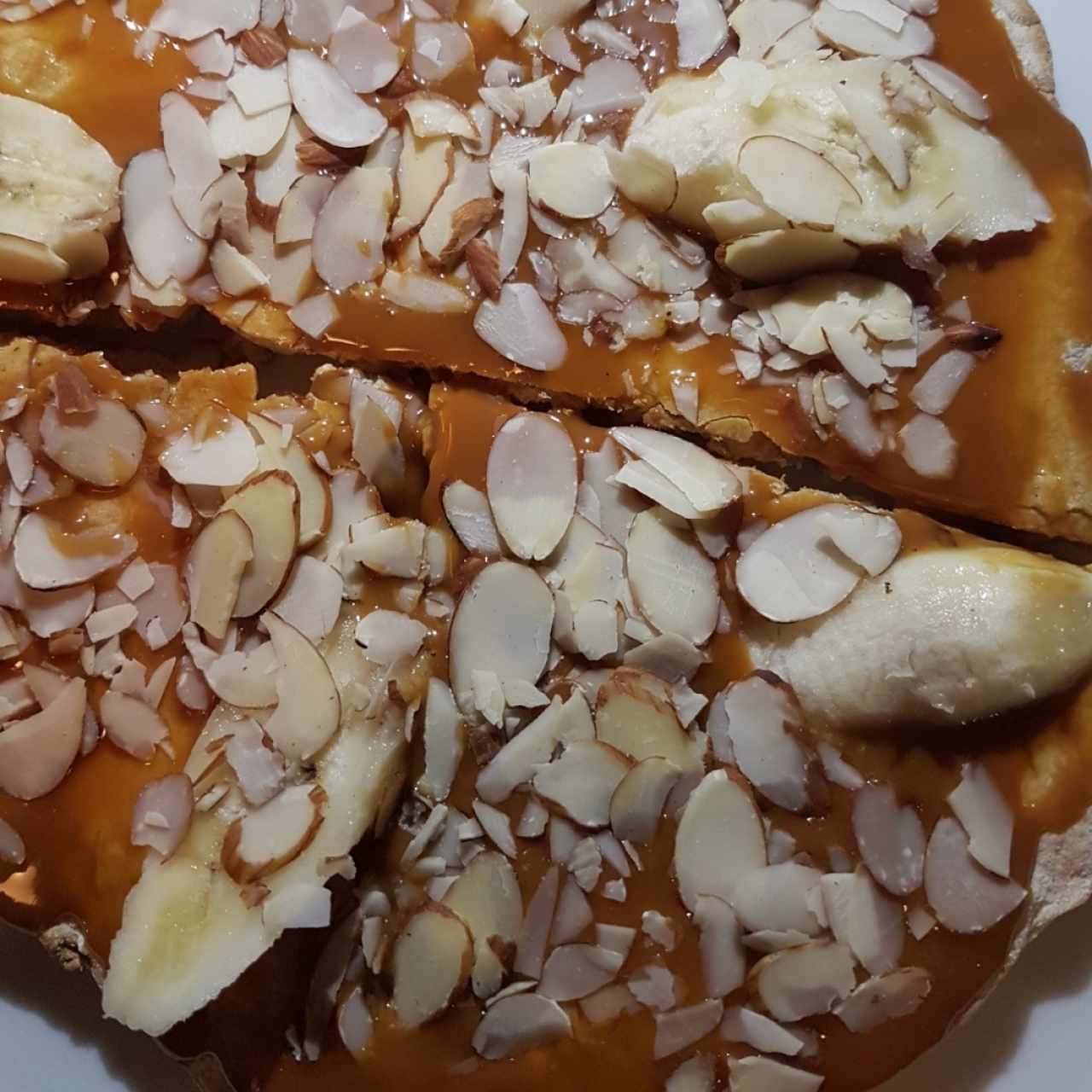 pizza con dulce de leche