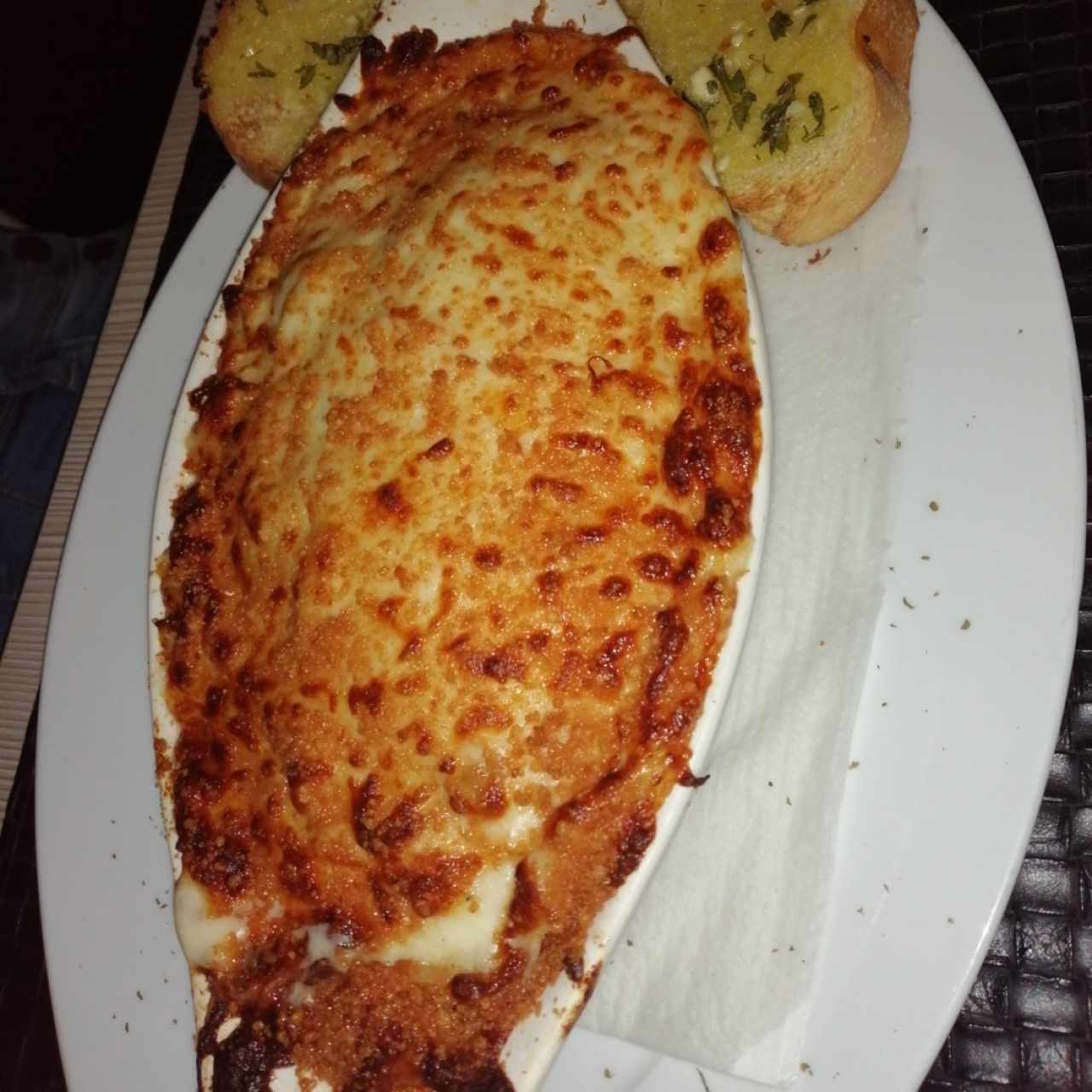 Lasagña de pollo gratinada 