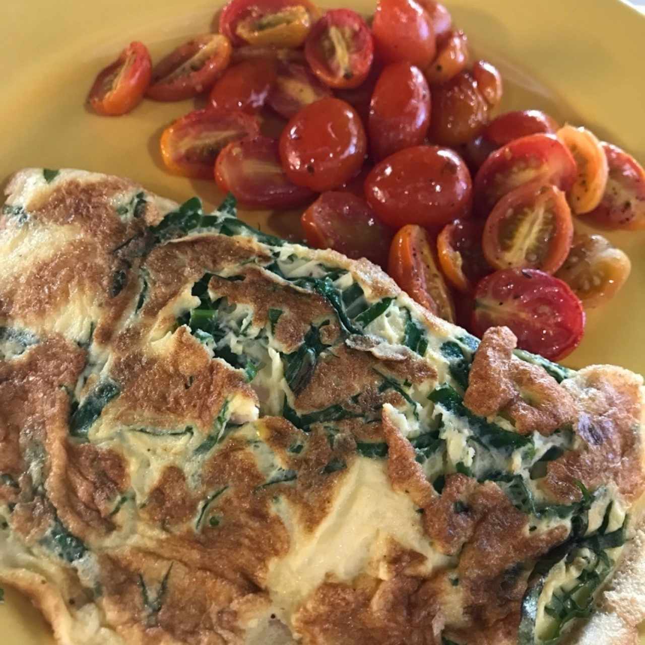 omelete de espinaca