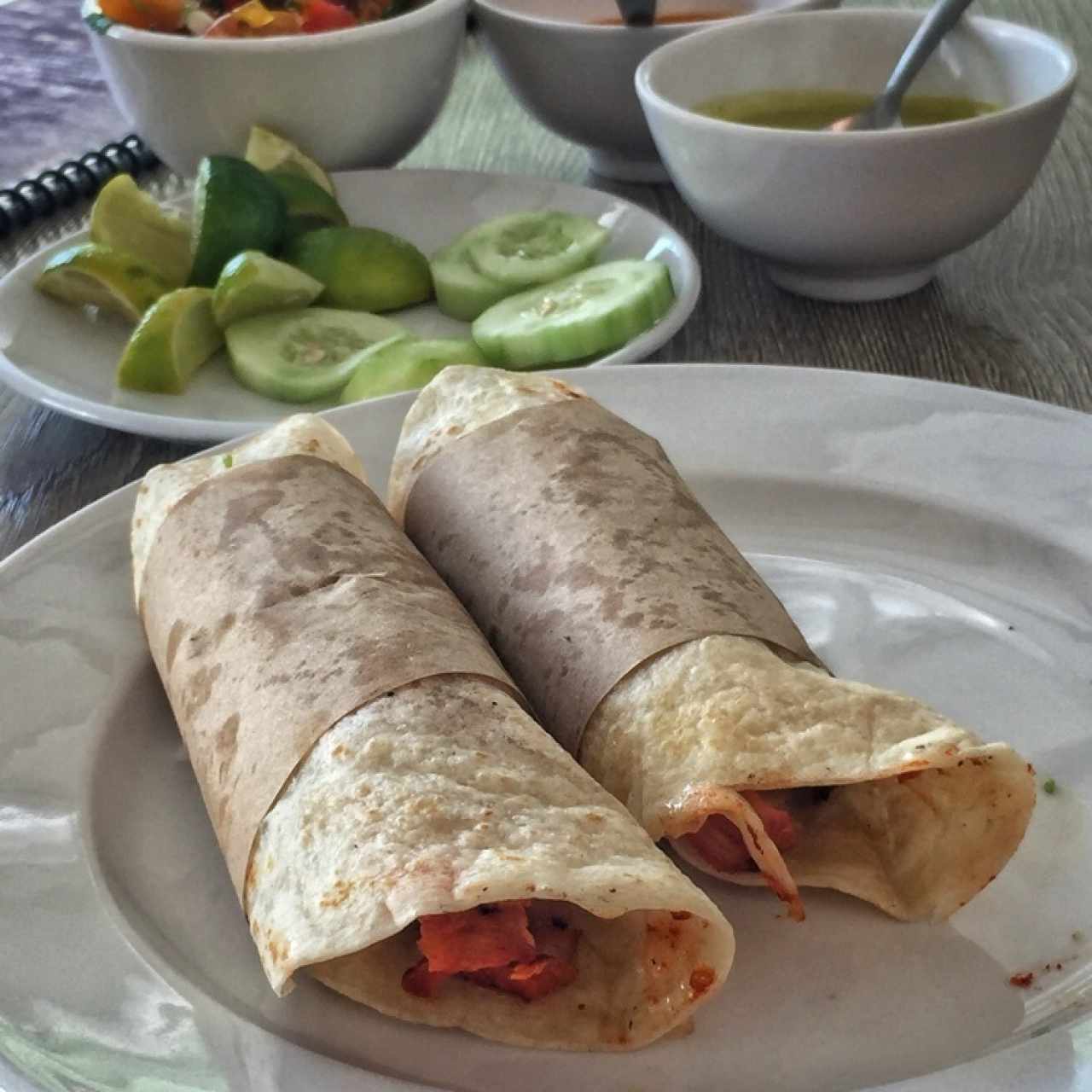 Tacos al Pastor en tortilla de harina