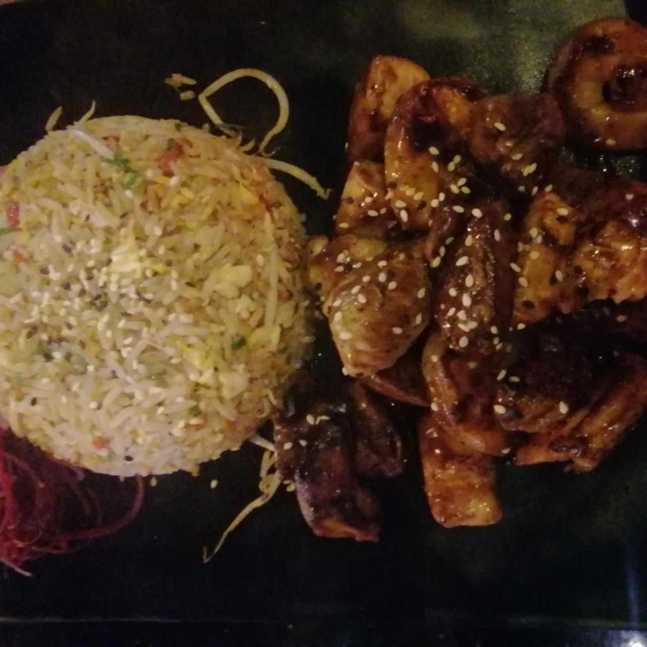 Mixto (pollo, filete y langostinos)