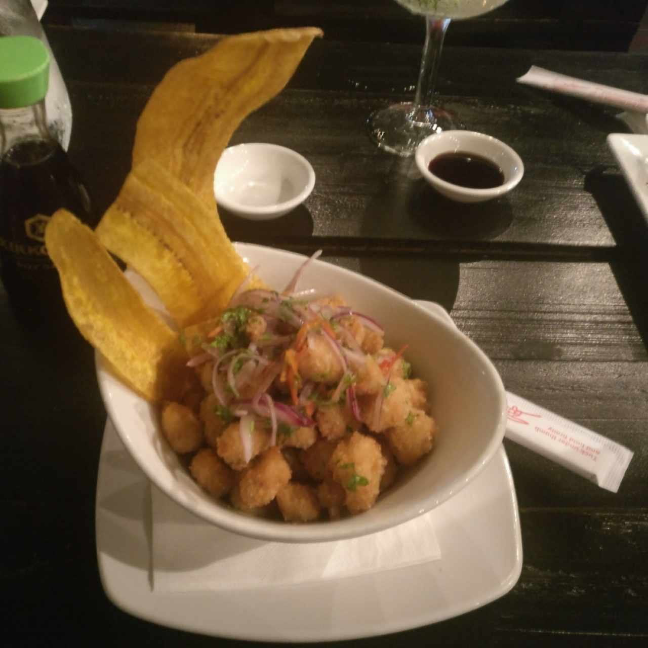 Ceviche frito de corvina