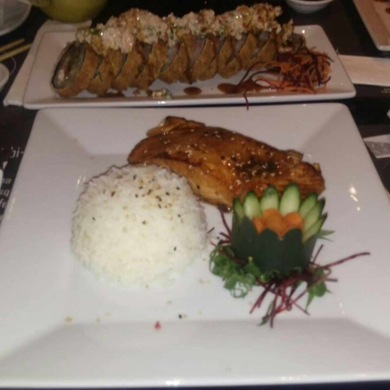 Salmón al grill o teriyaki