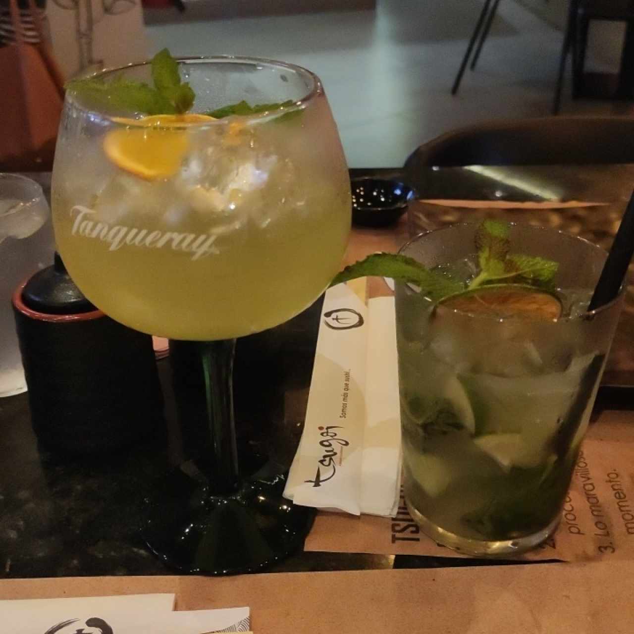 Sencha Gin y Mojito tradicional