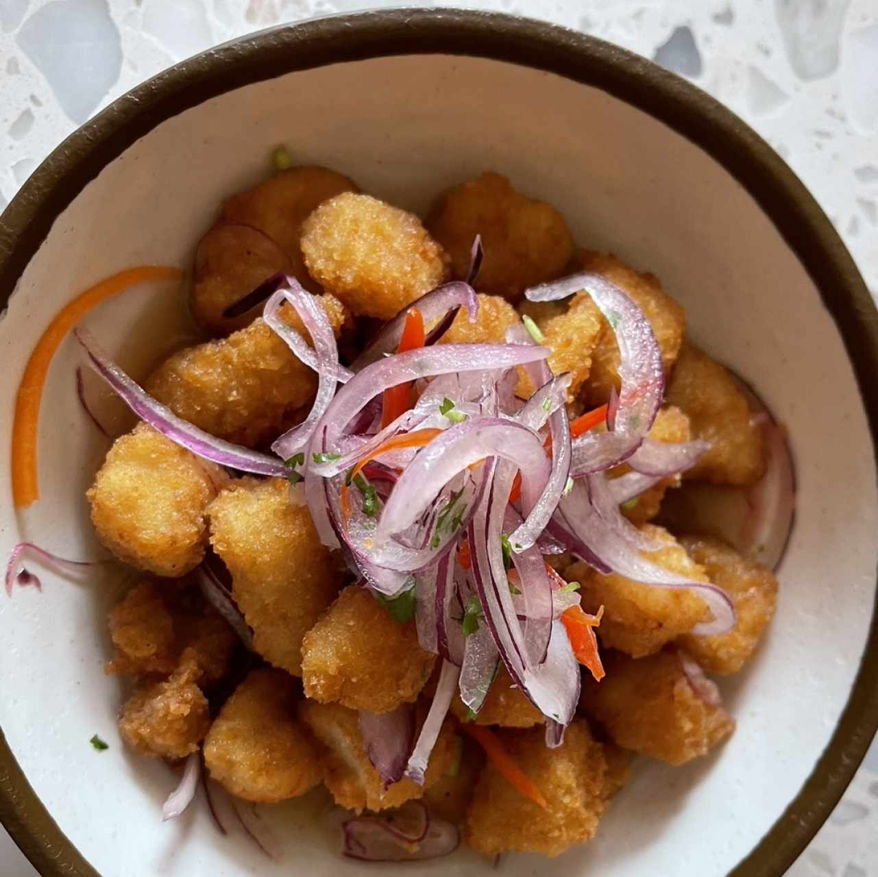 Ceviche Frito de Pescado Blanco