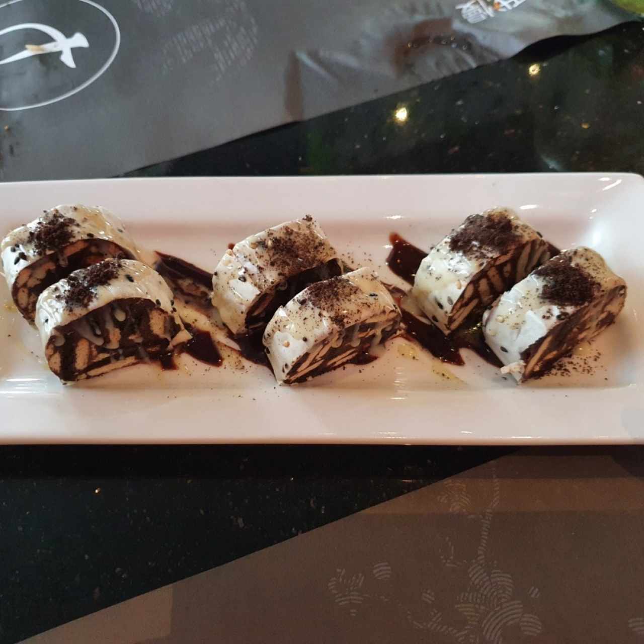 Rollitos de galletas oreo