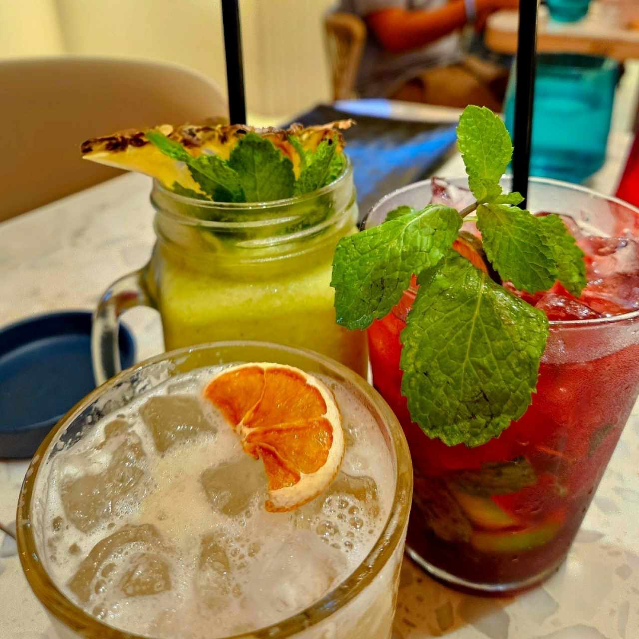 Orinoco juce, whisky sour y mojito posión de amor 