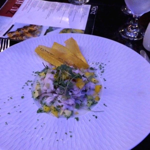 Ceviche en espuma de coco