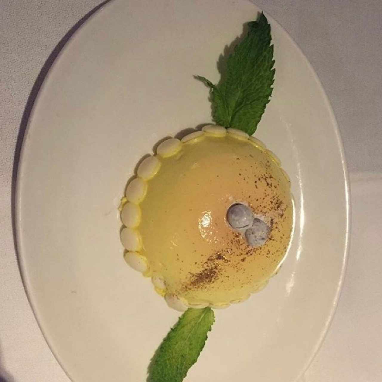 flan de limón