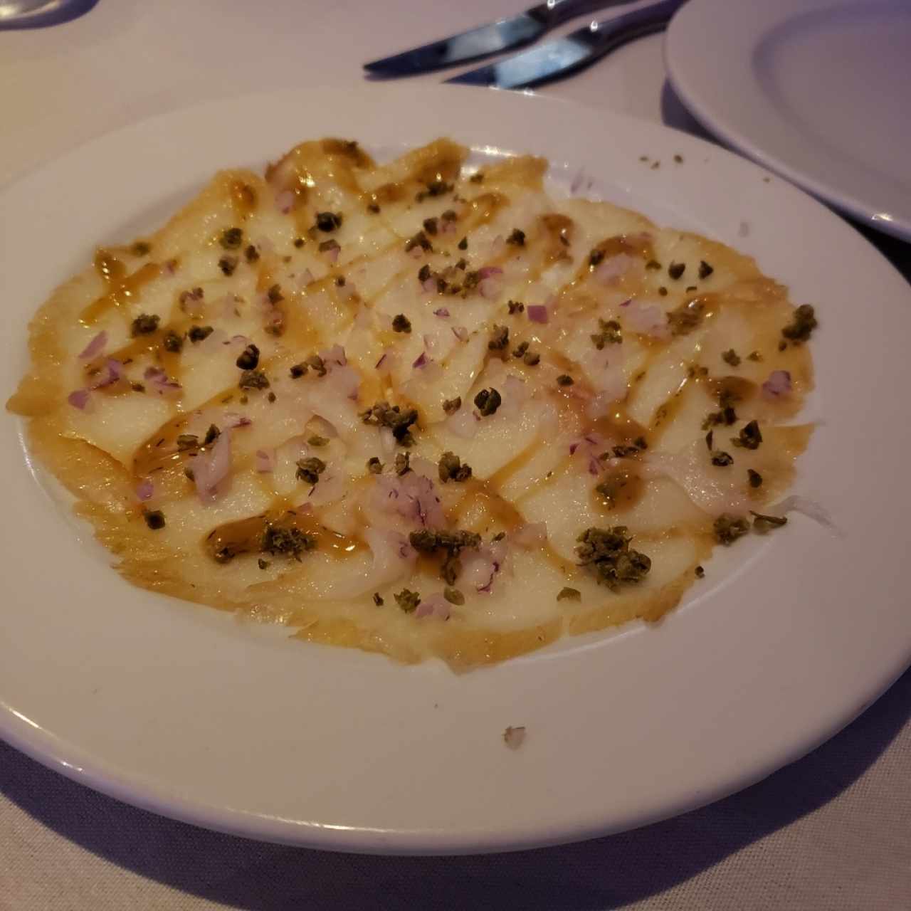 Carpaccio de Mero Ahumado