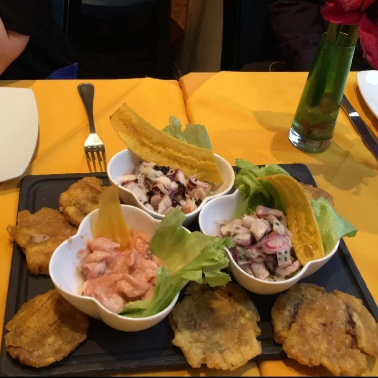 Trio de ceviche.