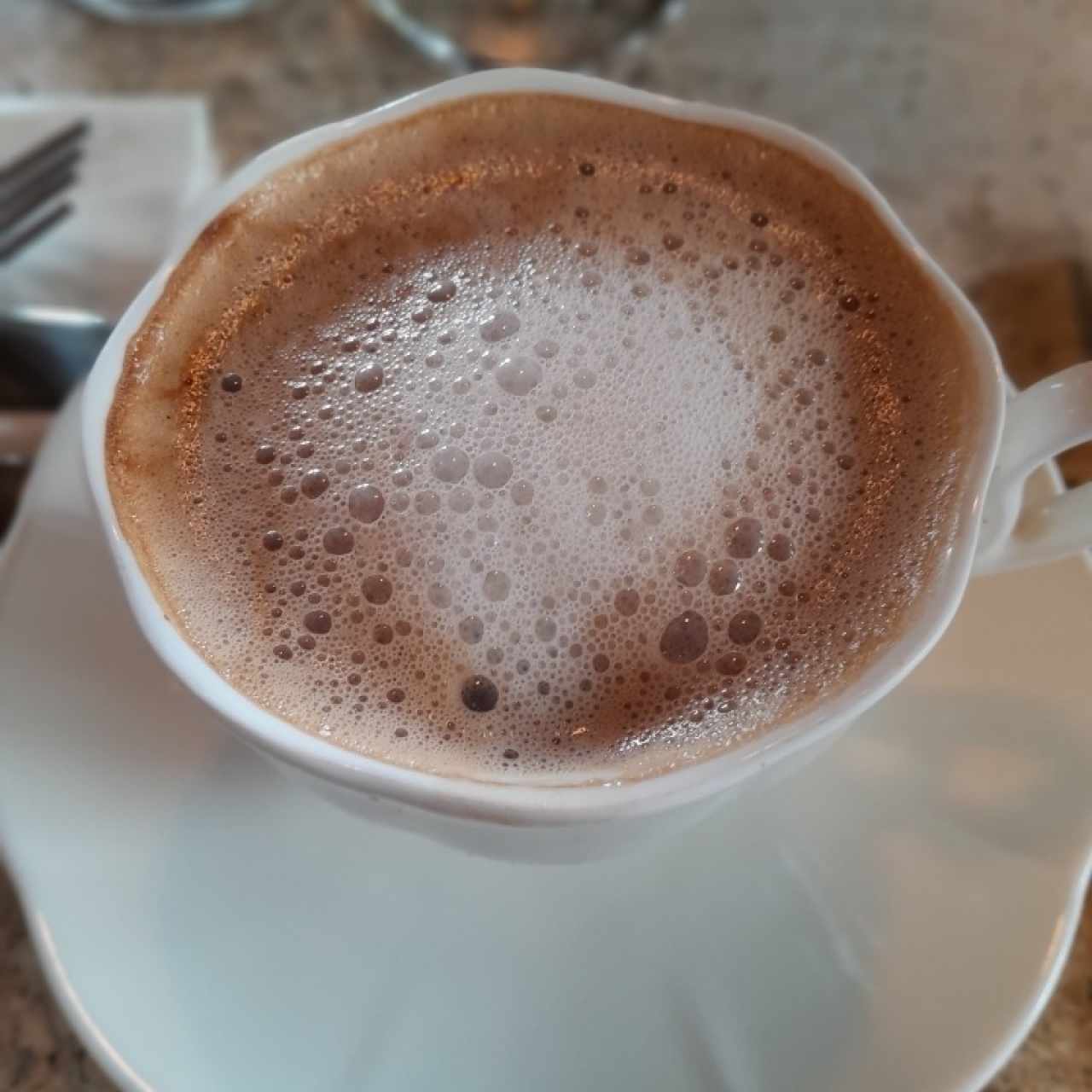 capuchino con leche de almendras 