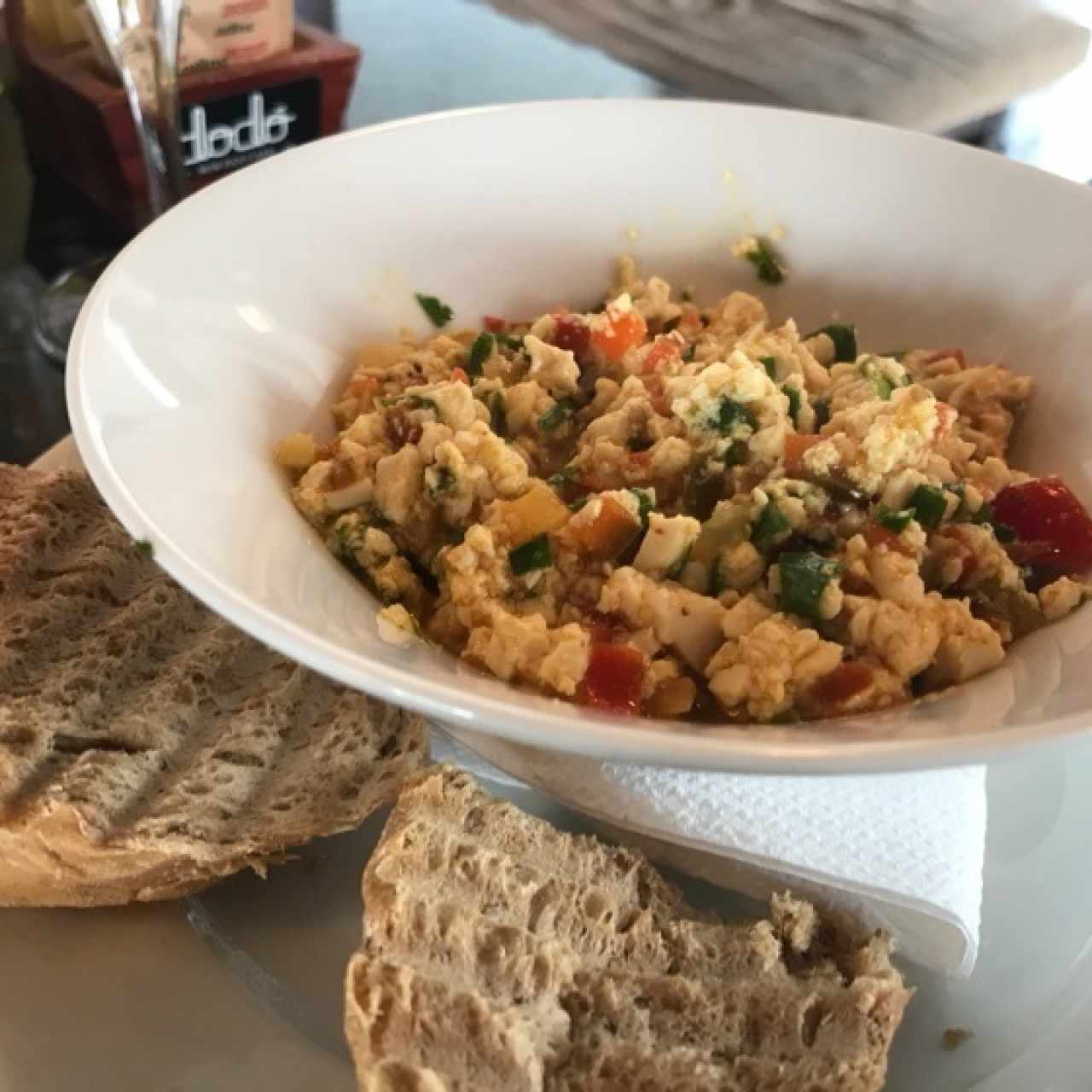 huevos revueltos veganos