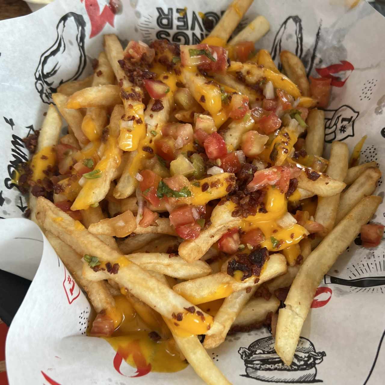 Loaded Cheese and Bacon Fries