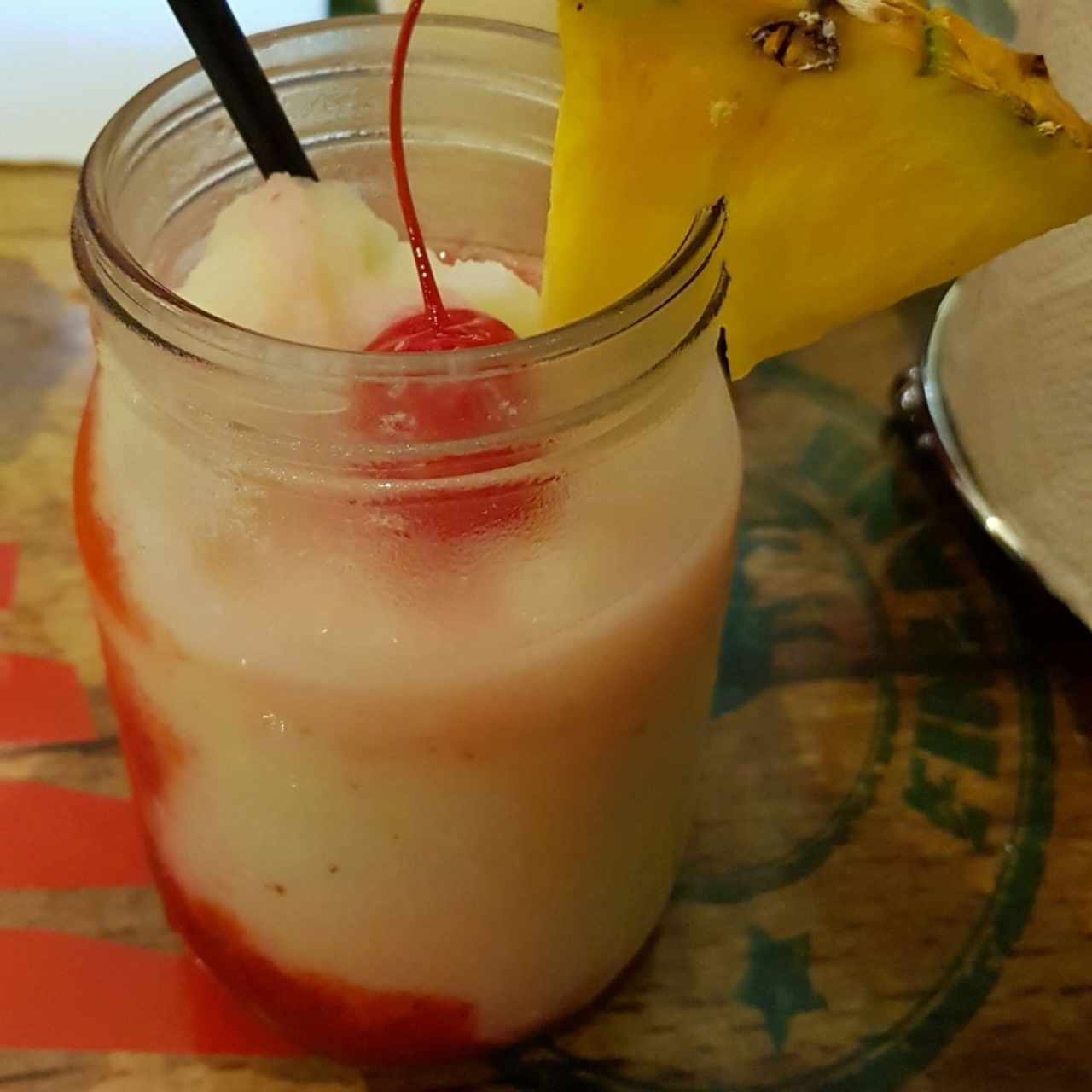 Piña colada con fresa 