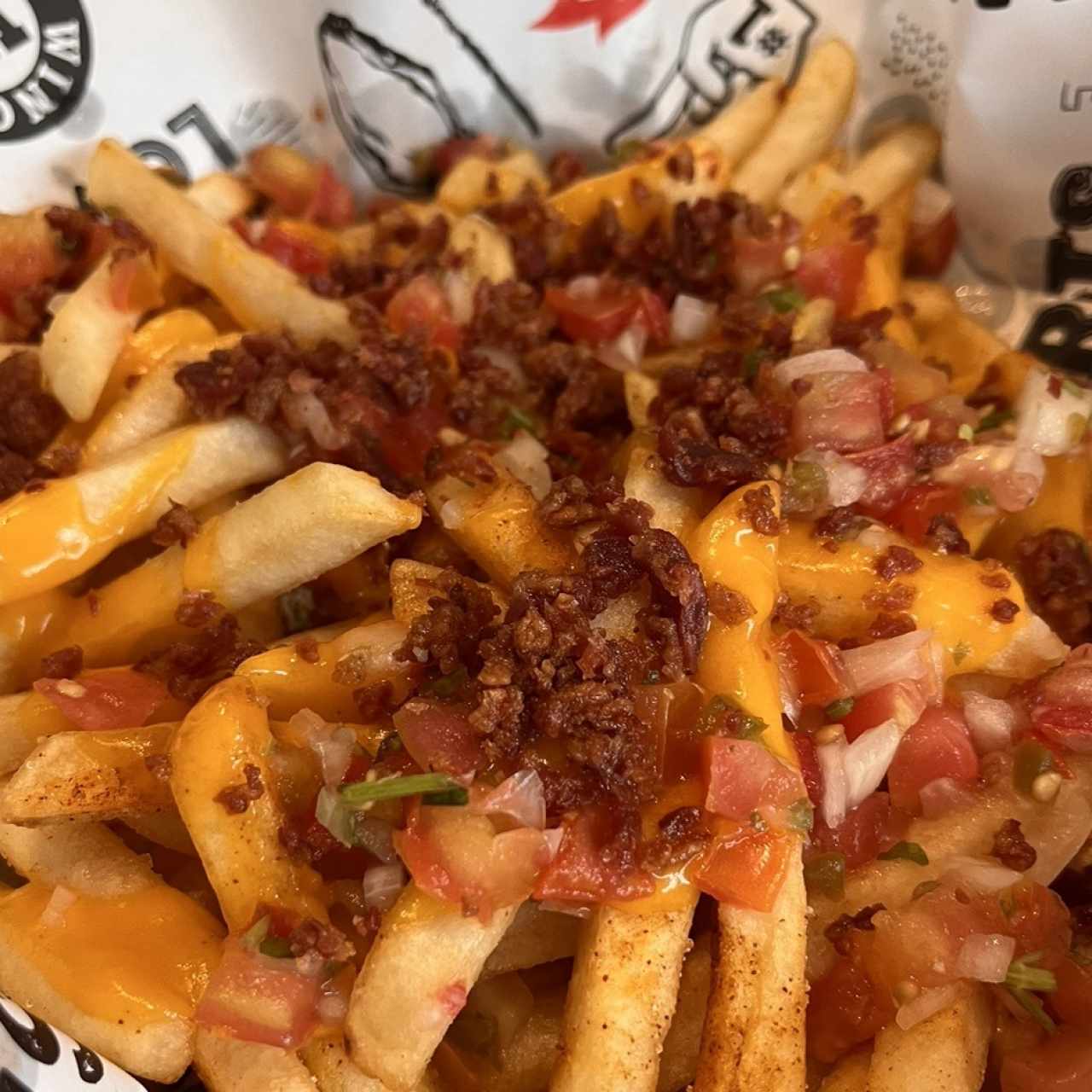 Loaded Cheese and Bacon Fries