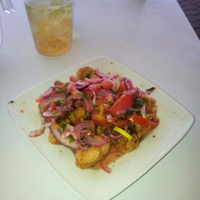 Ceviche frito, delicioso