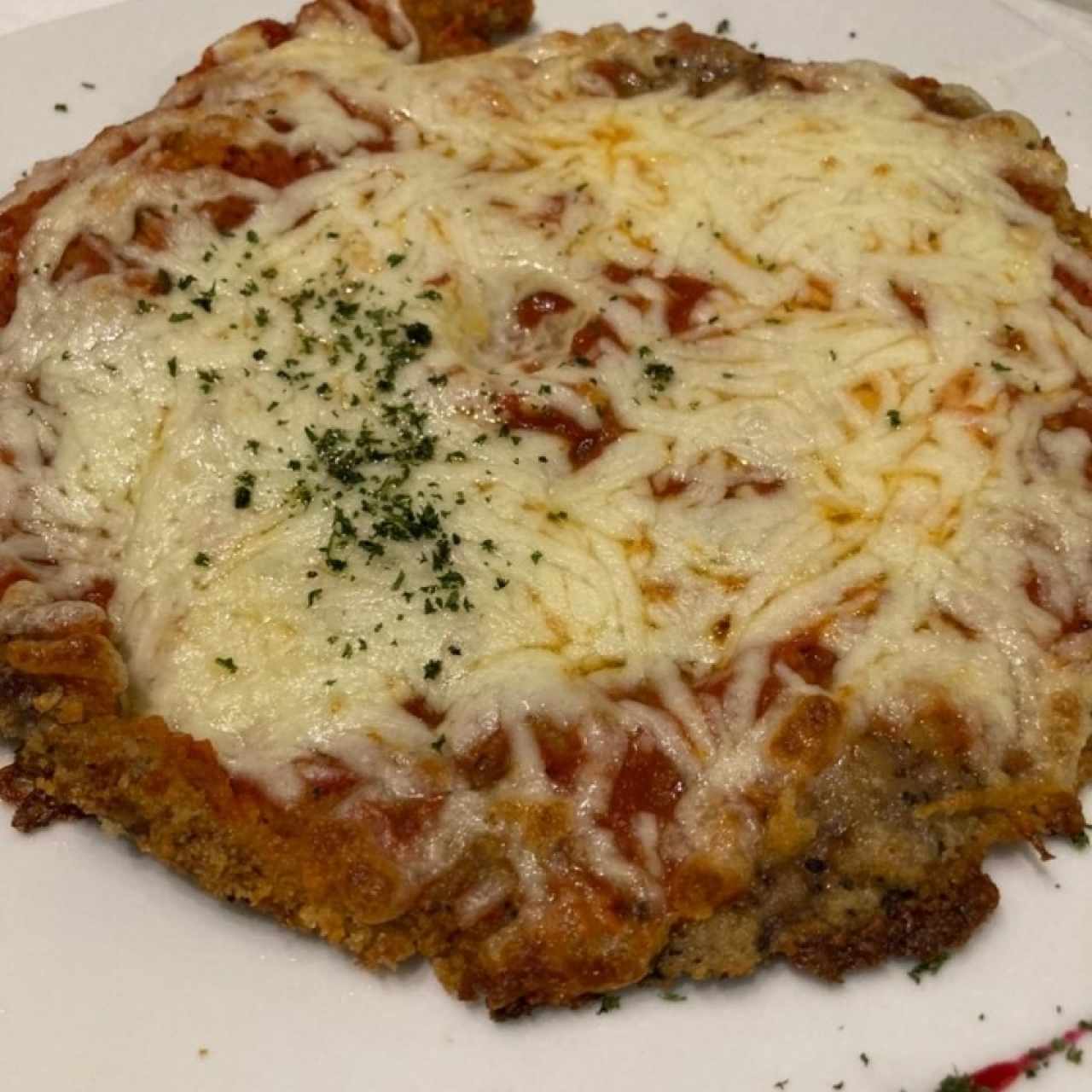 Milanesa de Filete de Res a la Parmigiana