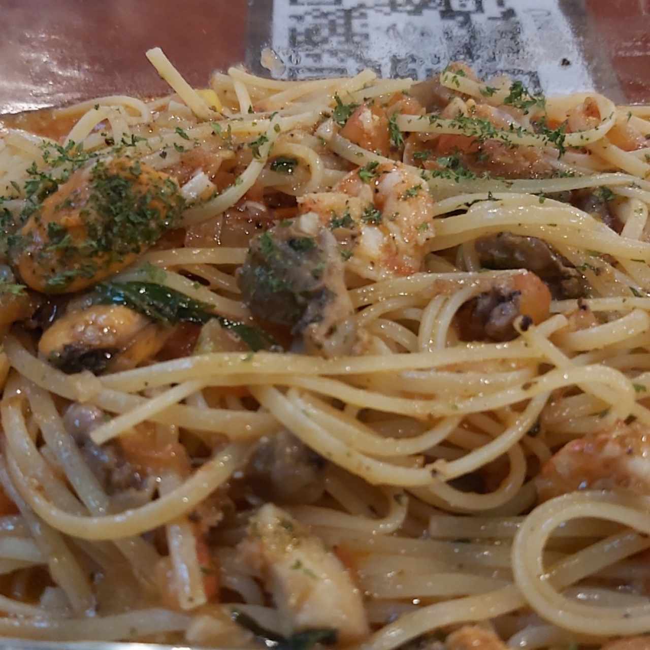 Frutti Di Mare con mariscos 