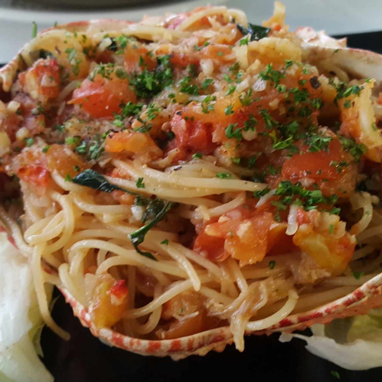 pasta con centollo