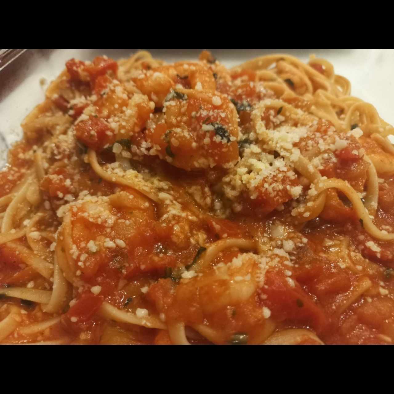 pasta camarones