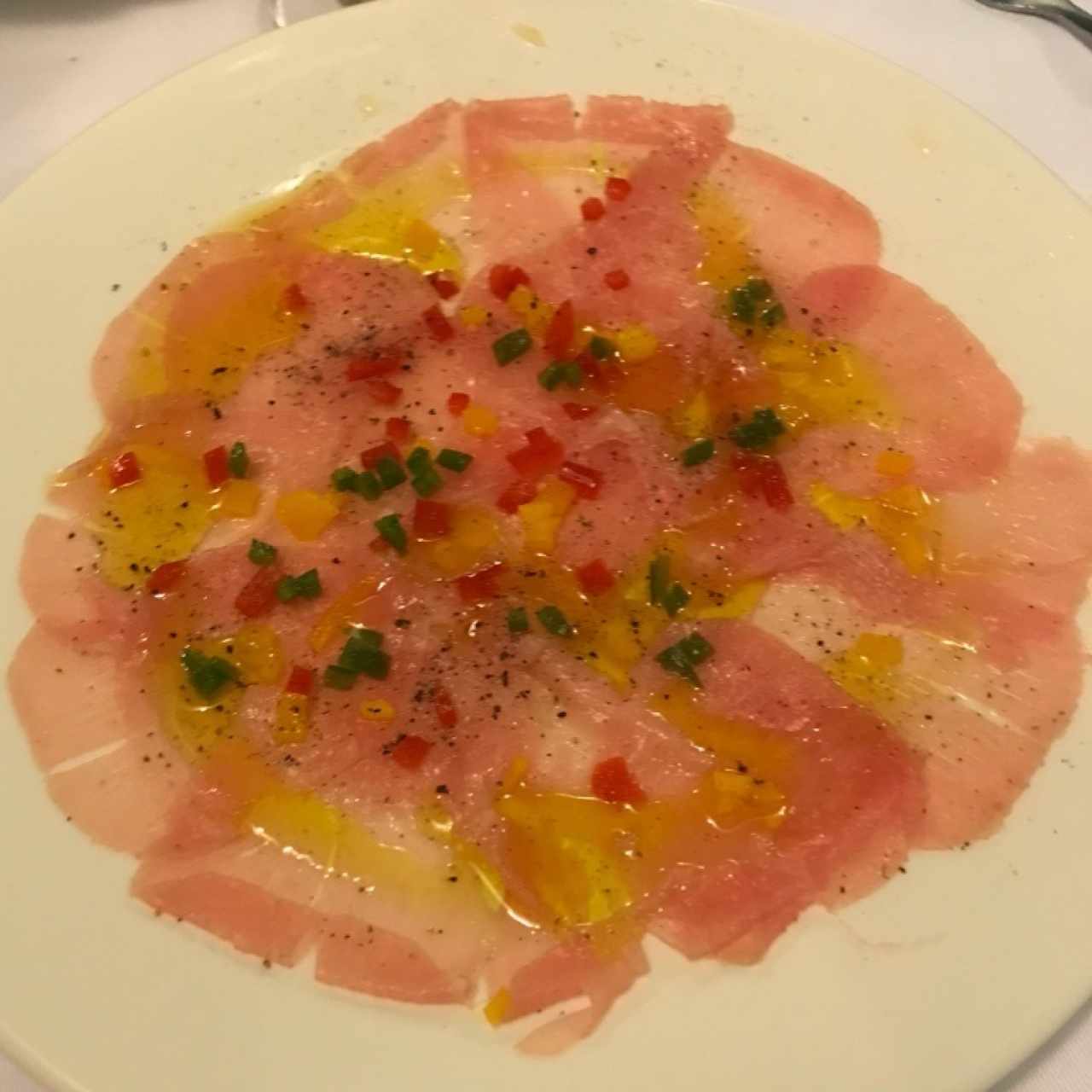 carpaccio de salmón