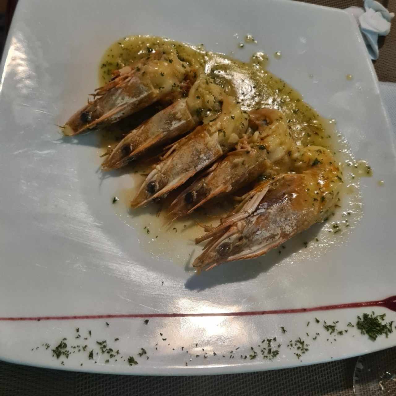 langostinos al ajillo