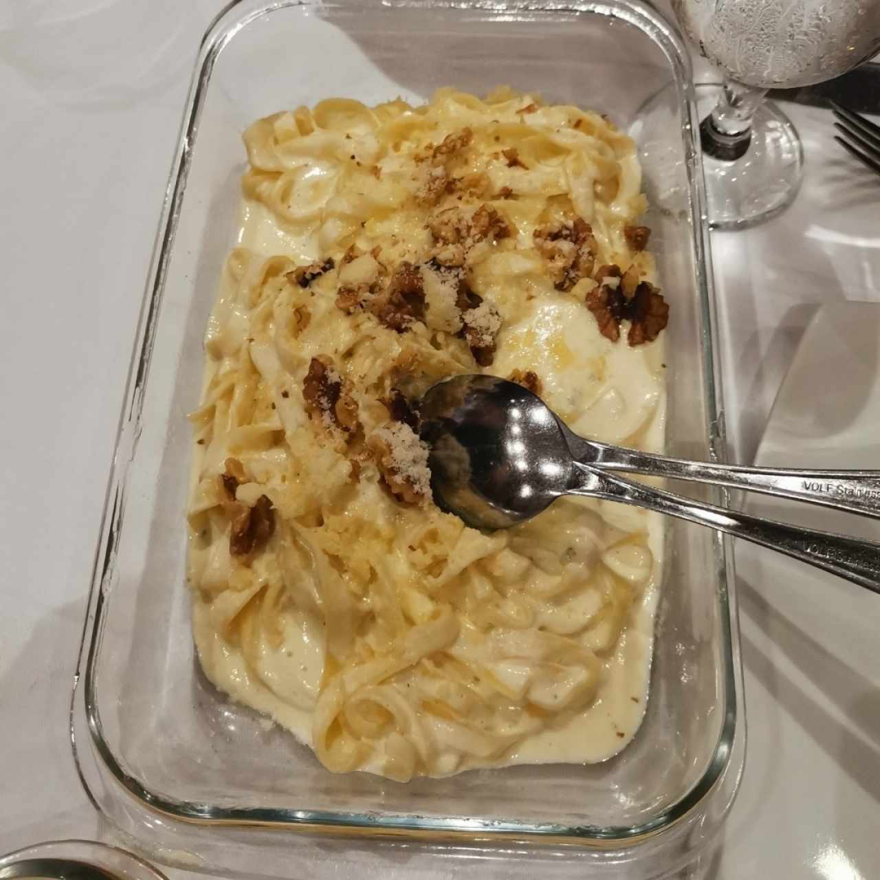 Pastaen crema de nueces