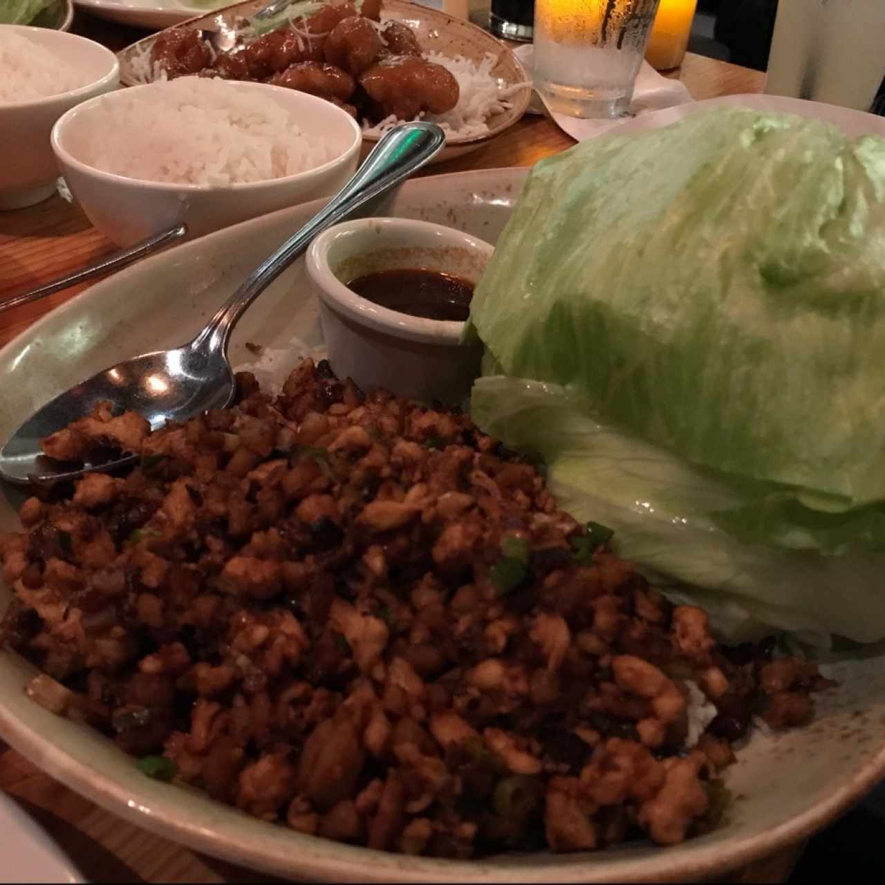 changs lettuce wrap de pollo