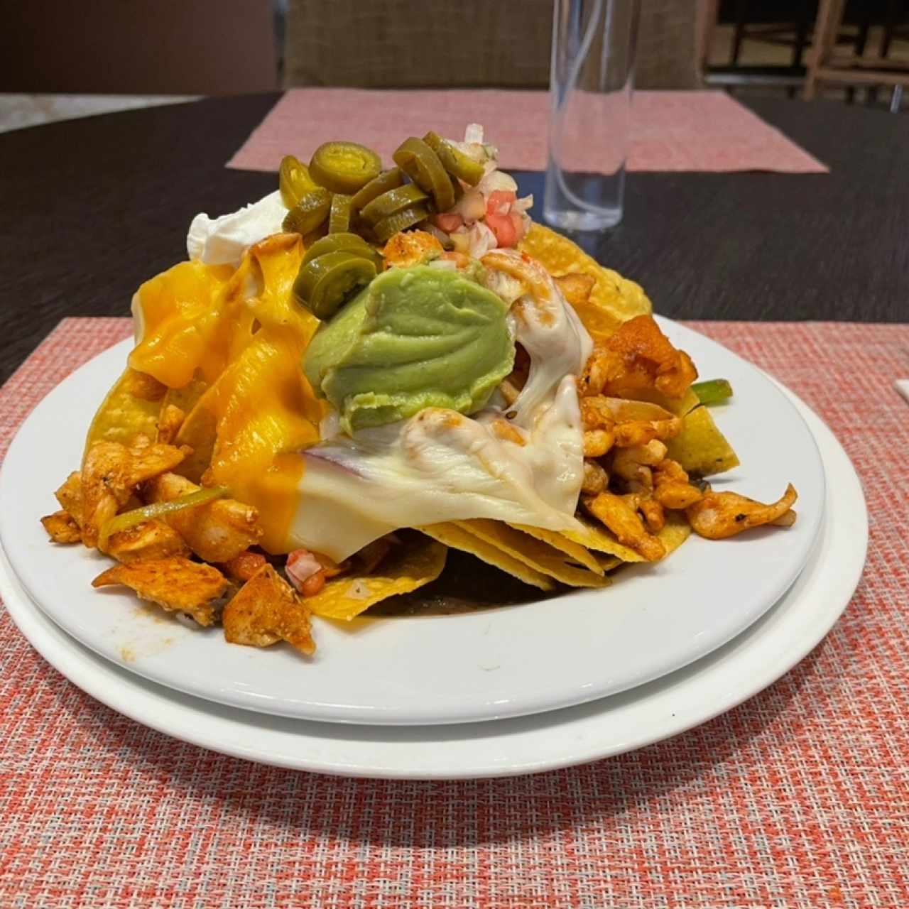 Nachos de pollo o carne