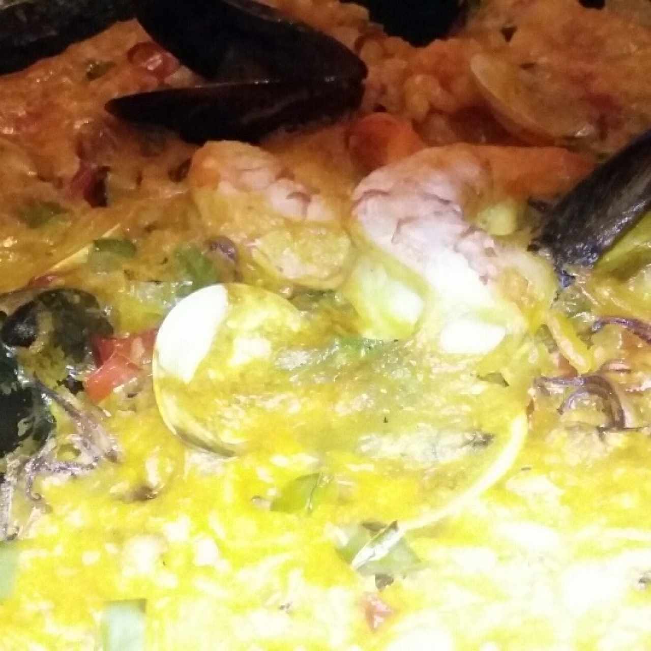 Paella de Mariscos al estilo mediterraneo